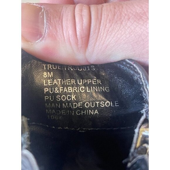 Woman's Boots Steve Madden leather Boot Size 8 zip "True" - Picture 5 of 16